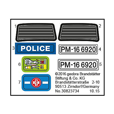 30823734_sparepart/Etikett 6920 "Police-PKW"